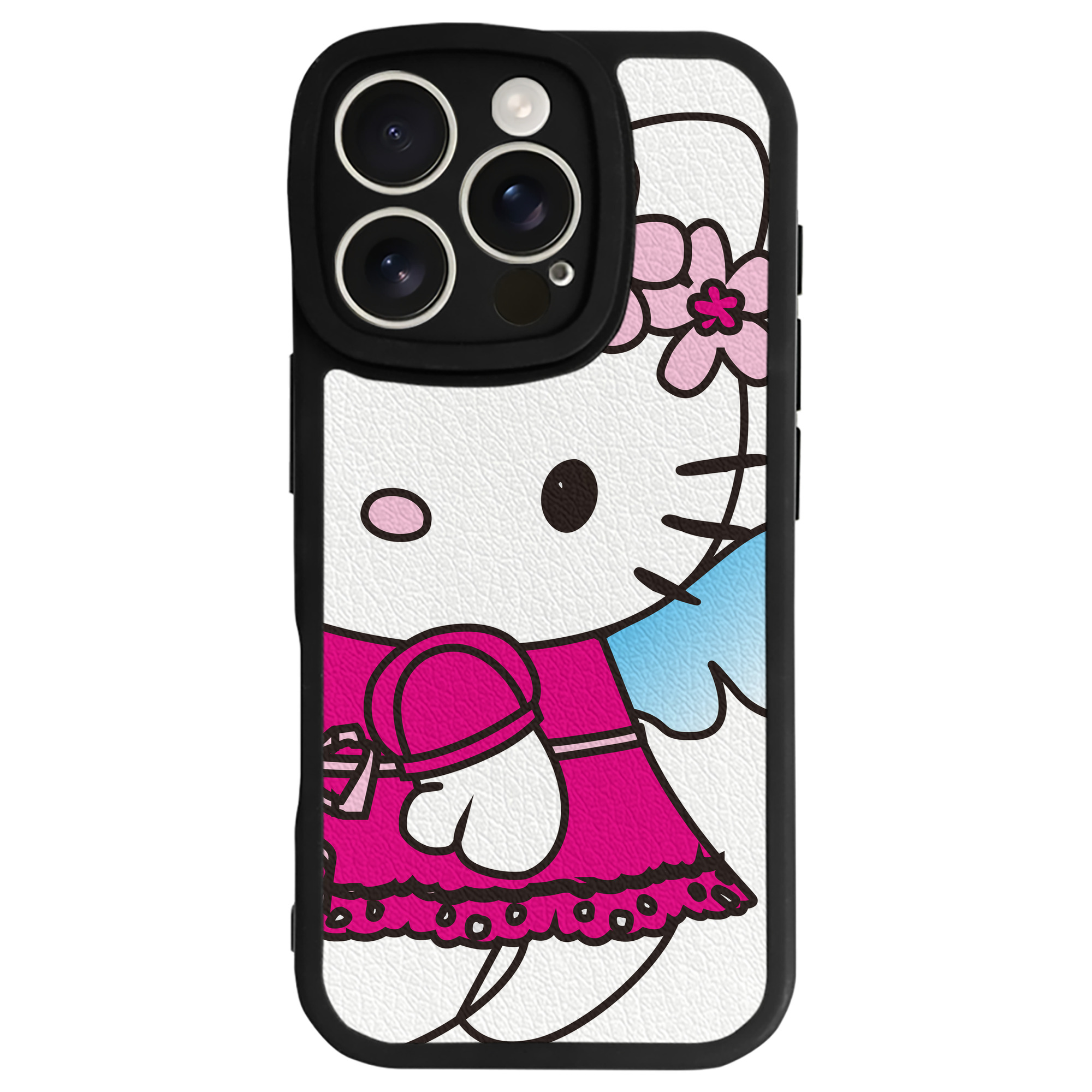 （画像用） Hello Kitty ハローキティ 【iPhone 16シリーズ対応】シリコンスマホケース（レザー調） 材質：シリコン